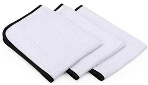 Price Drop Mikrofibra do szyb waflowa 40x40cm 400G/m2 biała z obszyciem