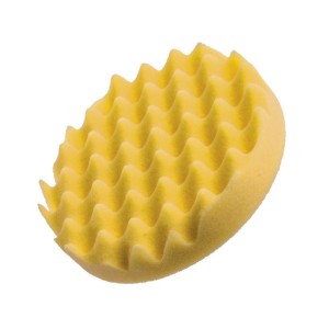 HoneyCOMB Honey Hills żółta średnia 80/25mm Gąbka polerska waflowa