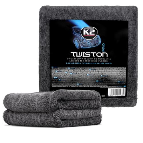 K2 Twiston Pro - Dwustronny ręcznik do osuszania lakieru ze skręconym włosiem, 60x90cm