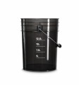 FXPROTECT wiadro do mycia auta RINSE 20L Black z miarką, ergonomiczny uchwyt
