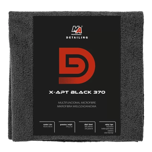 Moje Auto Professional Mikrofibra 40x40cm Wielozadaniowa X-APT BLACK 370G