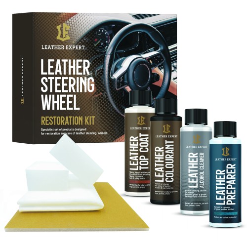 Leather Expert Steering Wheel Kit Black Zestaw do czyszczenia pielęgnacji kierownicy
