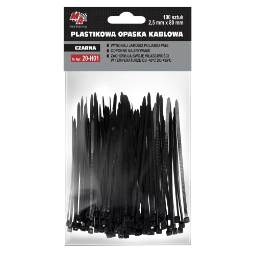 Moje Auto Professional plastikowe opaski kablowe czarne trytytki 4,8x300