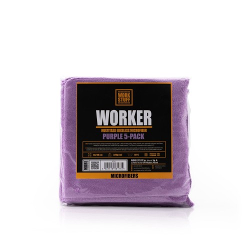 Work Stuff Worker Purple 5-PAK 40x40cm 320G Mikrofibra bez obszycia