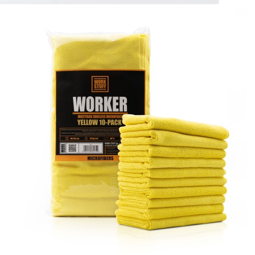 Work Stuff Worker Yellow 10-PAK 40x40cm 320G Mikrofibra bez obszycia