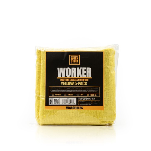Work Stuff Worker Yellow 5-PAK40x40cm 320G Mikrofibra bez obszycia