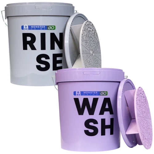 Monster Shine Go Wiadro szare+fiolet 16L + 2x Separator
