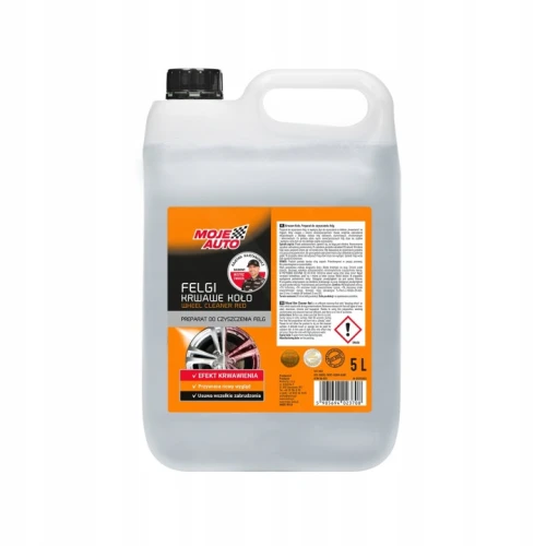 Moje Auto Płyn do Felg Krwawe Koło 5000ml - Wydajny płyn do czyszczenia felg