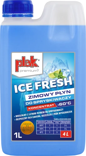 PLAK PREMIUM Koncentrat zimowego płynu do spryskiwaczy ICE FRESH -60°C 1L